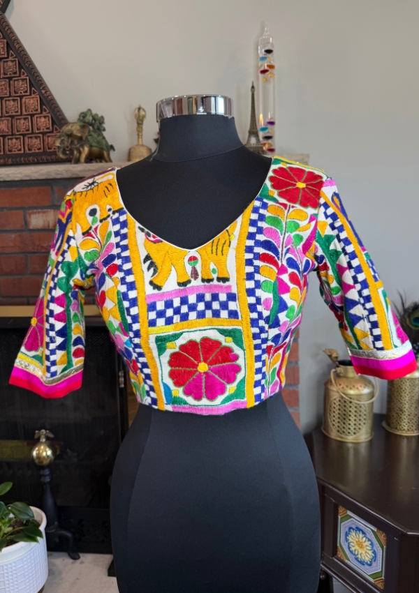 White Kutchi Cotton Blouse